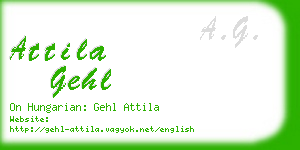 attila gehl business card